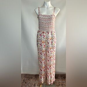 Francesca’s Floral Smocked Romper | Cottagecore Garden Chic | NWT | Medium